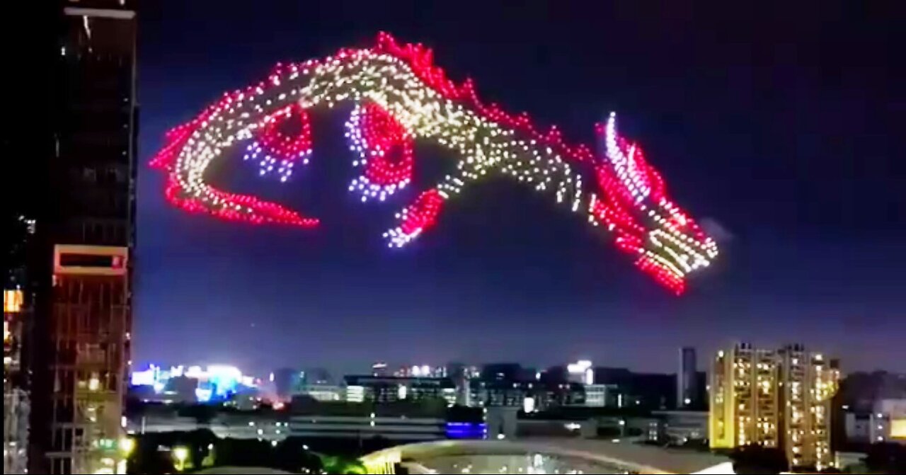 China new year's drone show